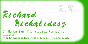 richard michalidesz business card